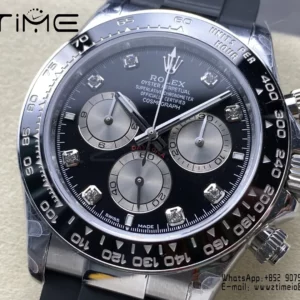 Rolex Daytona 126519 QF 1:1 Best Edition Black/Silver Diamonds Dial  SH4131 V11 (Weighted) - Super Clone Watch | 1:1 Best Version