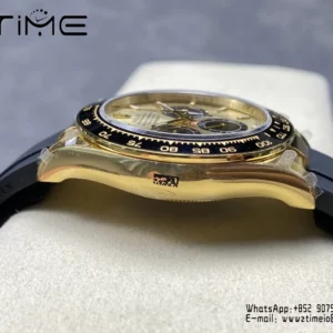 Rolex Daytona 126518 QF 1:1 Best Edition YG/Black Dial SH4131 V11 (Weighted) - Super Clone Watch | 1:1 Best Version