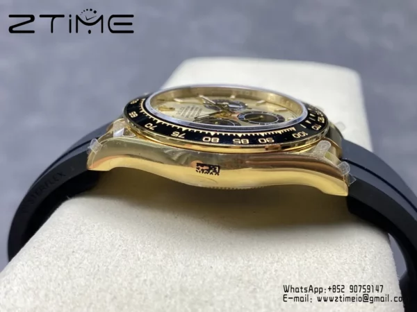 Rolex Daytona 126518 QF 1:1 Best Edition YG/Black Dial SH4131 V11 (Weighted) - Super Clone Watch | 1:1 Best Version
