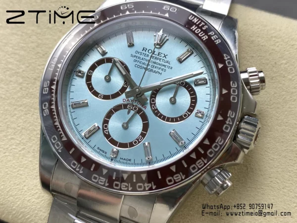 Rolex Daytona 126506 VSF 1:1 Best Edition  Ice Blue Dial Crystal Markers  V2 (Weighted) - Super Clone Watch | 1:1 Best Version