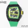 Richard Mille RM061 RM61-01 Black Ceramic ZF 1:1 Best Edition on Green Rubber Strap - Super Clone Watch | 1:1 Best Version