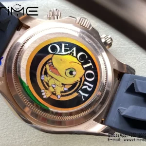 Rolex Daytona 126515 QF 1:1 Best Edition RG/Black Dial on Oysterflex Strap SH4131 V11 (Weighted) - Super Clone Watch | 1:1 Best Version