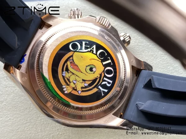 Rolex Daytona 126515 QF 1:1 Best Edition RG/Black Dial on Oysterflex Strap SH4131 V11 (Weighted) - Super Clone Watch | 1:1 Best Version