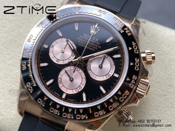 Rolex Daytona 126515 QF 1:1 Best Edition Black/RG Dial SH4131 V11 (Weighted) - Super Clone Watch | 1:1 Best Version