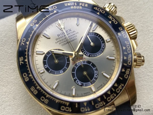 Rolex Daytona 126518 VS Factory 1:1 Best Edition YG/Black Dial V2 (Weighted) - Super Clone Watch | 1:1 Best Version