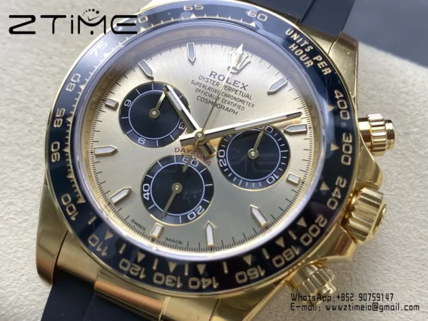 Rolex Daytona 126518 VS Factory 1:1 Best Edition YG/Black Dial V2 (Weighted) - Super Clone Watch | 1:1 Best Version