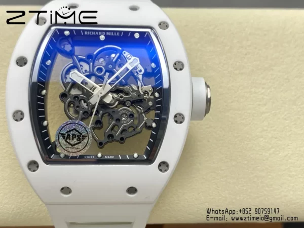 Richard Mille RM055 White Ceramic APSF 1:1 Best Edition RMUL2 Super Clone V2 - Super Clone Watch | 1:1 Best Version