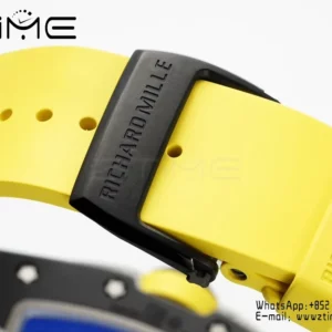 Richard Mille RM061 RM61-01 Black Ceramic ZF 1:1 Best Edition on Yellow Rubber Strap - Super Clone Watch | 1:1 Best Version