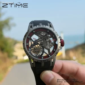 Roger Dubuis EXCALIBUR RDDBEX0454 45mm New Factory 1:1 Best Edition Skeleton Dial on Titanium - Super Clone Watch | 1:1 Best Version