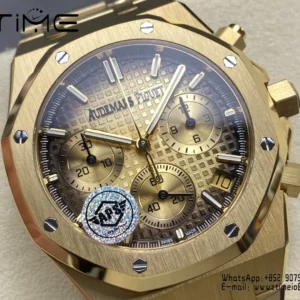 Royal Oak Chrono 26240BA YG APSF 1:1 Best Edition Yellow Dial on YG Bracelet SA4401 Super Clone - Super Clone Watch | 1:1 Best Version