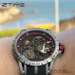 Roger Dubuis EXCALIBUR RDDBEX0454 45mm New Factory 1:1 Best Edition Skeleton Dial on Titanium - Super Clone Watch | 1:1 Best Version