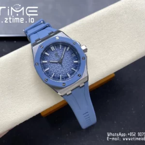 AP Royal Oak Offshore 15605 SS APPF Best Edition Blue Dial on Blue Rubber Strap A4302 - Super Clone Watch | 1:1 Best Version