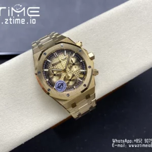Royal Oak Chrono 26240BA YG APSF 1:1 Best Edition Yellow Dial on YG Bracelet SA4401 Super Clone - Super Clone Watch | 1:1 Best Version
