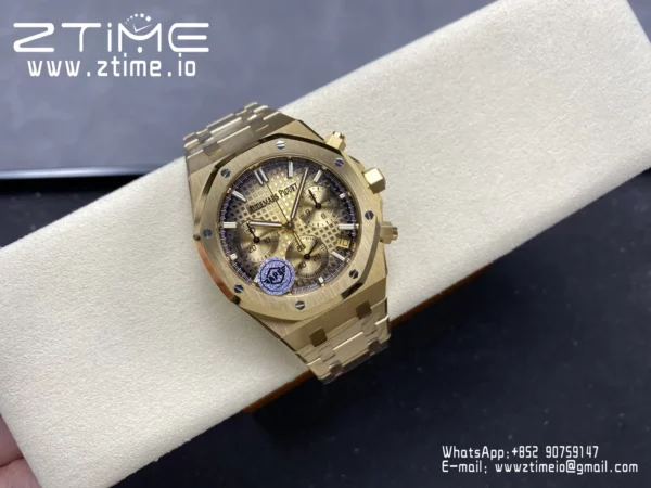 Royal Oak Chrono 26240BA YG APSF 1:1 Best Edition Yellow Dial on YG Bracelet SA4401 Super Clone - Super Clone Watch | 1:1 Best Version