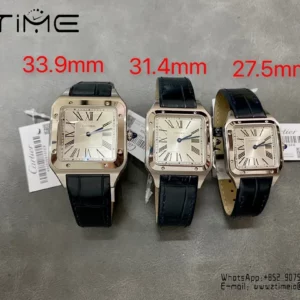 Cartier Santos Dumont WSSA0023 Small F1 Factory 1:1 Best Edition white Dial on Blue Leather Strap Quartz - Super Clone Watch | 1:1 Best Version