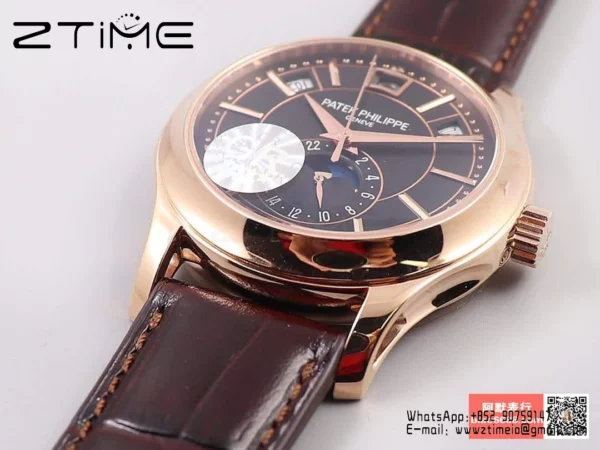 Patek Philippe Annual Calendar 5205R-010  40mm RS GRF 1:1 Best Edition Brown Dial on Brown Leather Strap A324 V2 - Super Clone Watch | 1:1 Best Version