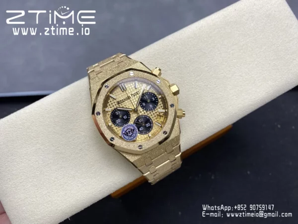 Royal Oak Chrono 26240 Frosted YG APSF 1:1 Best Edition YG Dial on Bracelet SA4401 Super Clone - Super Clone Watch | 1:1 Best Version