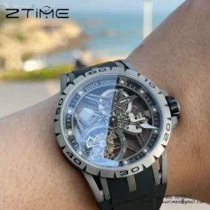 Roger Dubuis EXCALIBUR RDDBEX0479 45mm New Factory 1:1 Best Edition Skeleton Dial on Titanium - Super Clone Watch | 1:1 Best Version