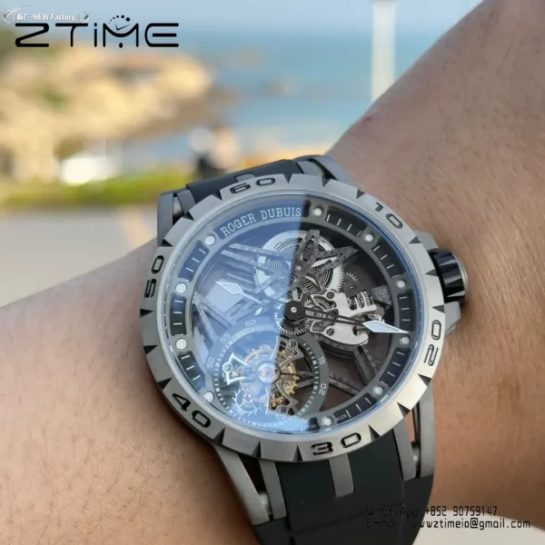 Roger Dubuis EXCALIBUR RDDBEX0479 45mm New Factory 1:1 Best Edition Skeleton Dial on Titanium - Super Clone Watch | 1:1 Best Version