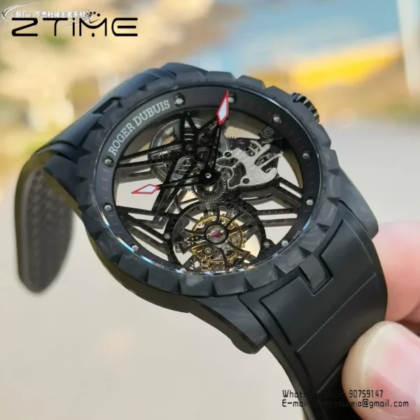 Roger Dubuis EXCALIBUR 42mm DBEX0577 NEW Factory 1:1 Best Edition Carbon Fiber Tourbillon - Super Clone Watch | 1:1 Best Version
