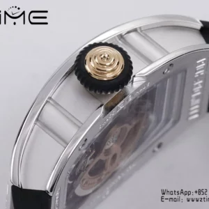 Richard Mille RM07 RM07-01 Ladies ZF 1:1 Mejor Edición Esfera de diamantes negros con correa de caucho blanco - Reloj Super Clon | 1:1 Mejor Versión