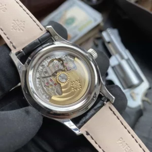 Patek Philippe Annual Calendar 5205G-010  40mm SS GRF 1:1 Best Edition Grey Dial on Black Leather Strap A324 V2 - Super Clone Watch | 1:1 Best Version