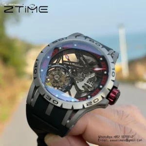 Roger Dubuis EXCALIBUR RDDBEX0454 45mm New Factory 1:1 Best Edition Skeleton Dial on Titanium - Super Clone Watch | 1:1 Best Version