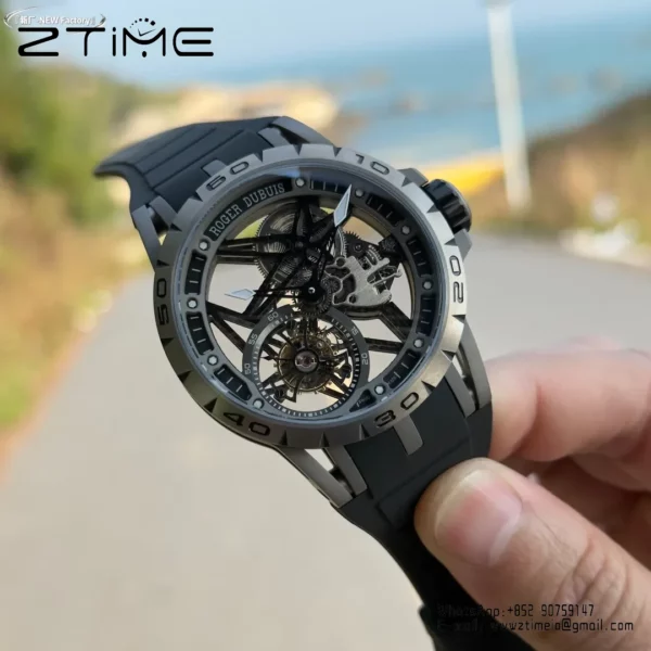 Roger Dubuis EXCALIBUR RDDBEX0479 45mm New Factory 1:1 Best Edition Skeleton Dial on Titanium - Super Clone Watch | 1:1 Best Version