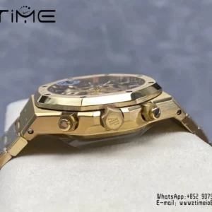 Royal Oak Chrono 26240BA YG APSF 1:1 Best Edition Yellow Dial on YG Bracelet SA4401 Super Clone - Super Clone Watch | 1:1 Best Version