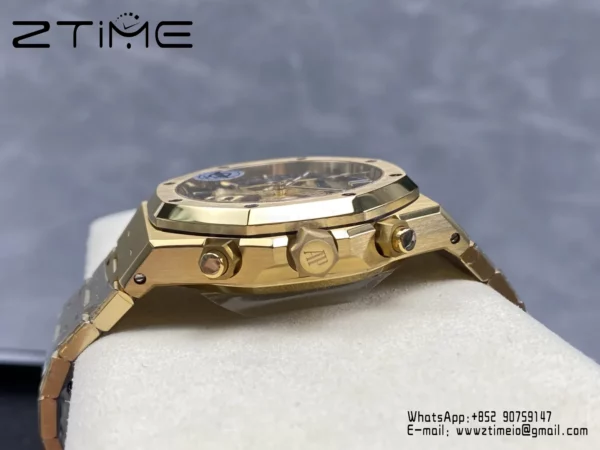 Royal Oak Chrono 26240BA YG APSF 1:1 Best Edition Yellow Dial on YG Bracelet SA4401 Super Clone - Super Clone Watch | 1:1 Best Version