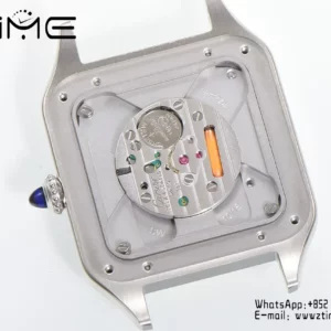 Cartier Santos Dumont W2SA0012 Small F1 Factory 1:1 Best Edition white Dial on Black Leather Strap Quartz - Super Clone Watch | 1:1 Best Version