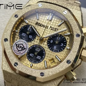 Royal Oak Chrono 26240 Frosted YG APSF 1:1 Best Edition YG Dial on Bracelet SA4401 Super Clone - Super Clone Watch | 1:1 Best Version