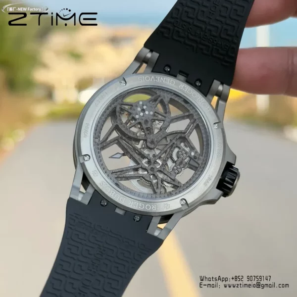 Roger Dubuis EXCALIBUR RDDBEX0479 45mm New Factory 1:1 Best Edition Skeleton Dial on Titanium - Super Clone Watch | 1:1 Best Version