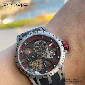 Roger Dubuis EXCALIBUR RDDBEX0454 45mm New Factory 1:1 Best Edition Skeleton Dial on Titanium - Super Clone Watch | 1:1 Best Version