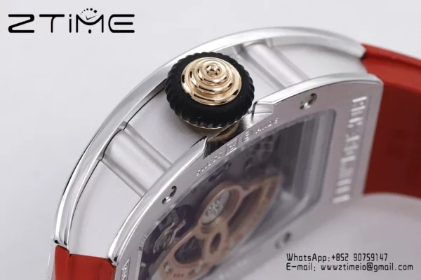 Richard Mille RM07 RM07-01 Ladies  ZF 1:1 Best Edition Red Diamonds  Dial on Red Rubber Strap - Super Clone Watch | 1:1 Best Version