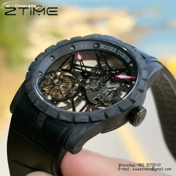 Roger Dubuis EXCALIBUR 42mm DBEX0577 NEW Factory 1:1 Best Edition Carbon Fiber Tourbillon - Super Clone Watch | 1:1 Best Version
