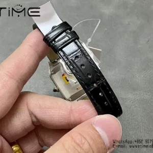 Cartier Santos Dumont W2SA0012 Small F1 Factory 1:1 Best Edition white Dial on Black Leather Strap Quartz - Super Clone Watch | 1:1 Best Version