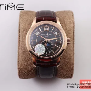 Patek Philippe Annual Calendar 5205R-010  40mm RS GRF 1:1 Best Edition Brown Dial on Brown Leather Strap A324 V2 - Super Clone Watch | 1:1 Best Version