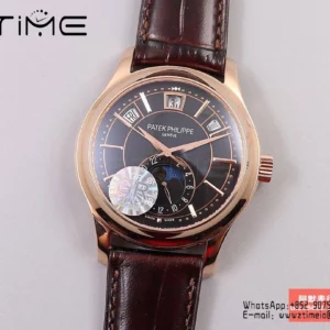 Patek Philippe Annual Calendar 5205R-010  40mm RS GRF 1:1 Best Edition Brown Dial on Brown Leather Strap A324 V2 - Super Clone Watch | 1:1 Best Version