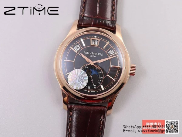 Patek Philippe Annual Calendar 5205R-010  40mm RS GRF 1:1 Best Edition Brown Dial on Brown Leather Strap A324 V2 - Super Clone Watch | 1:1 Best Version