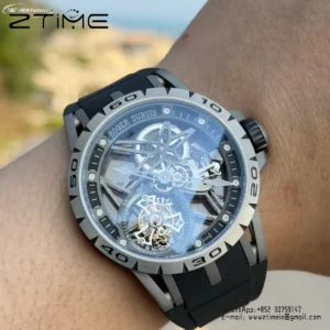 Roger Dubuis EXCALIBUR RDDBEX0479 45mm New Factory 1:1 Best Edition Skeleton Dial on Titanium - Super Clone Watch | 1:1 Best Version