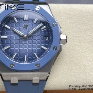 AP Royal Oak Offshore 15605 SS APPF Best Edition Blue Dial on Blue Rubber Strap A4302 - Super Clone Watch | 1:1 Best Version