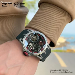 Roger Dubuis EXCALIBUR RDDBEX0454 45mm New Factory 1:1 Best Edition Skeleton Dial on Titanium - Super Clone Watch | 1:1 Best Version