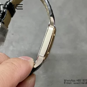 Cartier Santos Dumont W2SA0012 Small F1 Factory 1:1 Best Edition white Dial on Black Leather Strap Quartz - Super Clone Watch | 1:1 Best Version