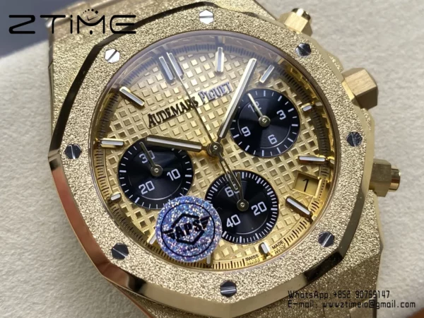 Royal Oak Chrono 26240 Frosted YG APSF 1:1 Best Edition YG Dial on Bracelet SA4401 Super Clone - Super Clone Watch | 1:1 Best Version