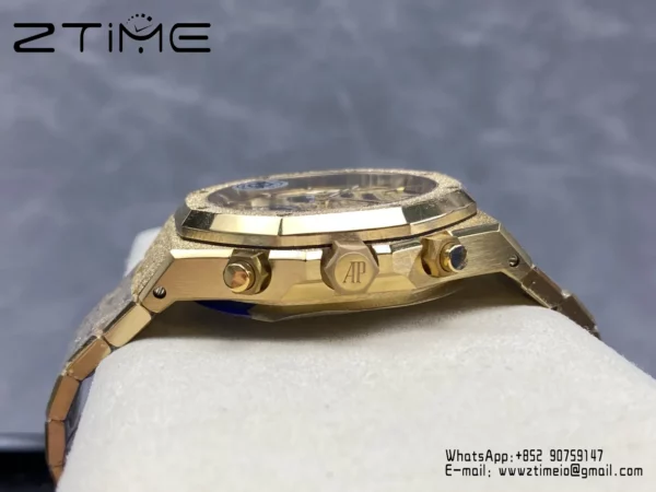 Royal Oak Chrono 26240 Frosted YG APSF 1:1 Best Edition YG Dial on Bracelet SA4401 Super Clone - Super Clone Watch | 1:1 Best Version