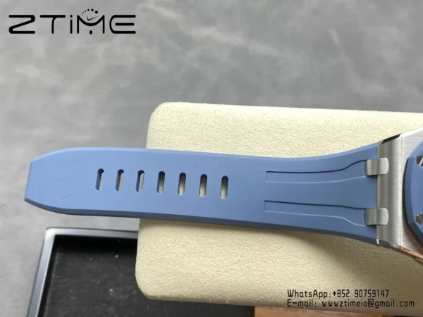 AP Royal Oak Offshore 15605 SS APPF Best Edition Blue Dial on Blue Rubber Strap A4302 - Super Clone Watch | 1:1 Best Version