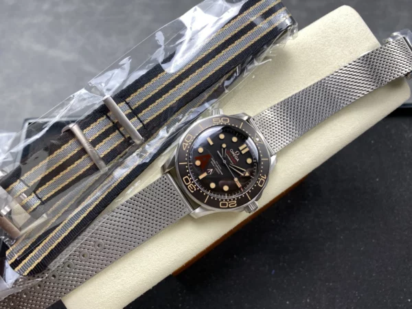 OMEGA Seamaster 300 "No Time to Die" Limited Edition VSF 1:1 Best Edition on Titanium Mesh Bracelet SA8806 Super Clone V6 - Super Clone Watch | 1:1 Best Version