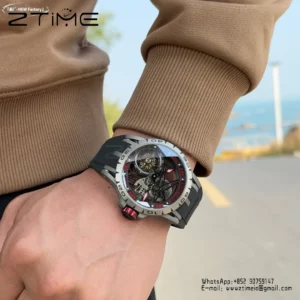 Roger Dubuis EXCALIBUR RDDBEX0454 45mm New Factory 1:1 Best Edition Skeleton Dial on Titanium - Super Clone Watch | 1:1 Best Version