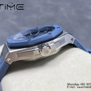 AP Royal Oak Offshore 15605 SS APPF Best Edition Blue Dial on Blue Rubber Strap A4302 - Super Clone Watch | 1:1 Best Version